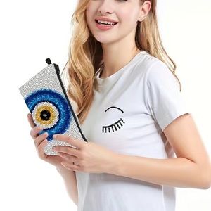 NEW - Evil eye cosmetic bag.
